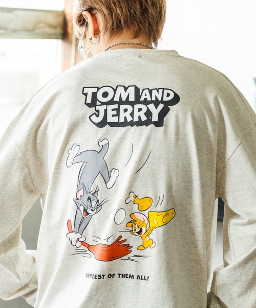 Tom&Jerry(トムアンドジェリー)の「【TOM&JERRY】別注プリント 長袖Tシャツ(Tシャツ/カットソー・メンズ・ブラック/グレー/ブルー/ホワイト/ホワイト系/ホワイト系1/ホワイト系2/ブラック系/ブラック系1/ブラック系2/グレー系/グレー系1/グレー系2/カーキ系2/ブルー系/パープル系1・X-LARGE/SMALL/MEDIUM/LARGE)」の12枚目の写真