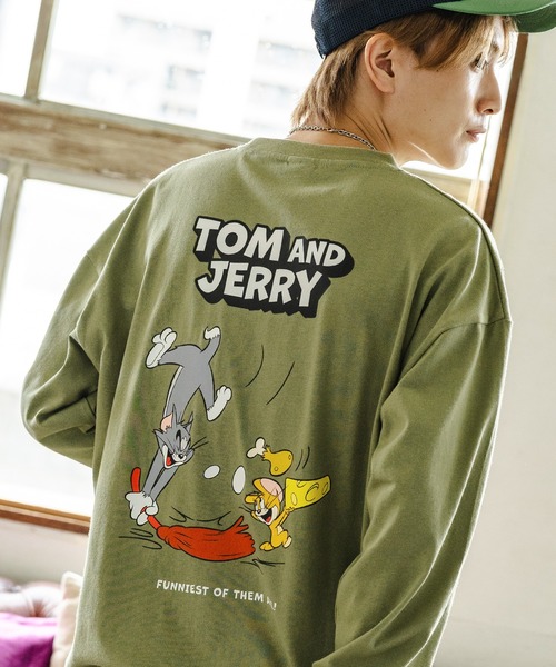 Tom&Jerry(トムアンドジェリー)の「【TOM&JERRY】別注プリント 長袖Tシャツ(Tシャツ/カットソー・メンズ・ブラック/グレー/ブルー/ホワイト/ホワイト系/ホワイト系1/ホワイト系2/ブラック系/ブラック系1/ブラック系2/グレー系/グレー系1/グレー系2/カーキ系2/ブルー系/パープル系1・X-LARGE/SMALL/MEDIUM/LARGE)」の13枚目の写真