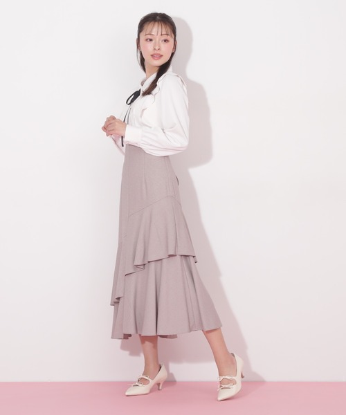 すぐ届く【JILL by JILL STUART】可愛い マーメイド スカート ステッチマーメイドスカート | JILL by JILL STUART（ジル バイ