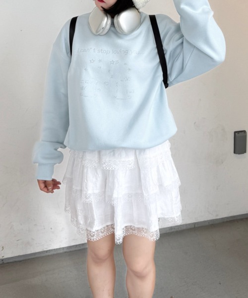 nemne store（ネンネストア）の「アソート裏起毛スウェット（スウェット・レディース・オートミール/ネイビー/イエロー/ライトブルー/アイボリー/杢グレー・SMALL/MEDIUM）」の13枚目の写真