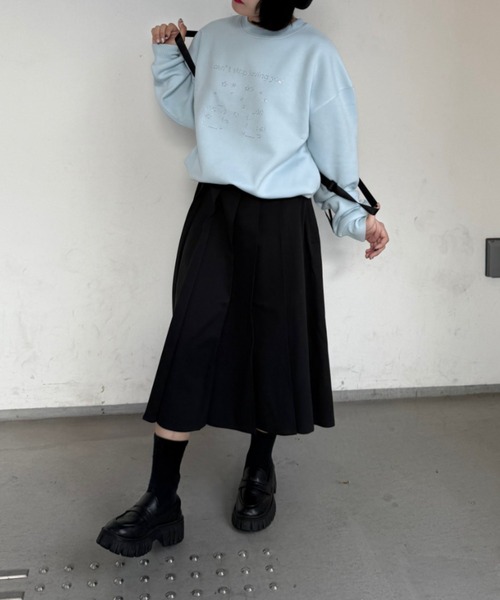 nemne store（ネンネストア）の「アソート裏起毛スウェット（スウェット・レディース・オートミール/ネイビー/イエロー/ライトブルー/アイボリー/杢グレー・SMALL/MEDIUM）」の15枚目の写真