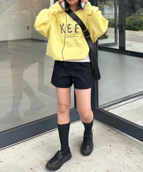 nemne store（ネンネストア）の「アソート裏起毛スウェット（スウェット・レディース・オートミール/ネイビー/イエロー/ライトブルー/アイボリー/杢グレー・SMALL/MEDIUM）」の18枚目の写真