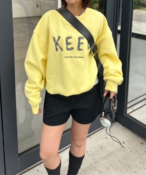 nemne store（ネンネストア）の「アソート裏起毛スウェット（スウェット・レディース・オートミール/ネイビー/イエロー/ライトブルー/アイボリー/杢グレー・SMALL/MEDIUM）」の17枚目の写真