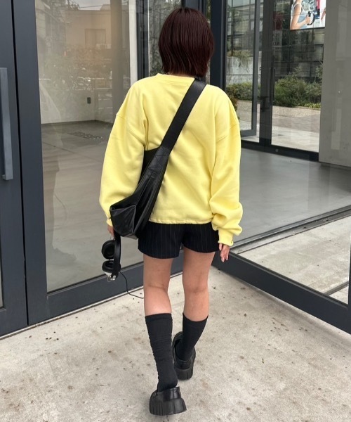 nemne store（ネンネストア）の「アソート裏起毛スウェット（スウェット・レディース・オートミール/ネイビー/イエロー/ライトブルー/アイボリー/杢グレー・SMALL/MEDIUM）」の22枚目の写真