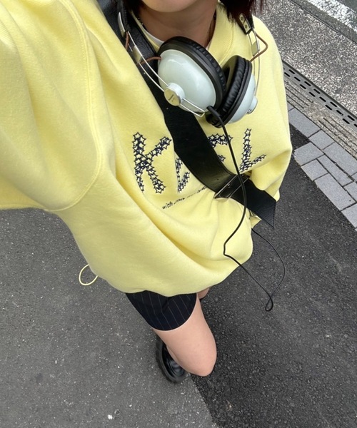 nemne store（ネンネストア）の「アソート裏起毛スウェット（スウェット・レディース・オートミール/ネイビー/イエロー/ライトブルー/アイボリー/杢グレー・SMALL/MEDIUM）」の19枚目の写真