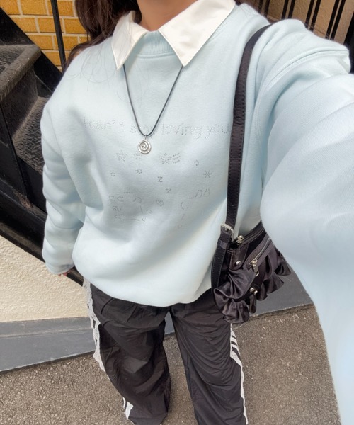 nemne store（ネンネストア）の「アソート裏起毛スウェット（スウェット・レディース・オートミール/ネイビー/イエロー/ライトブルー/アイボリー/杢グレー・SMALL/MEDIUM）」の7枚目の写真