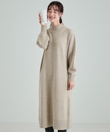DRESKIP | 【S-LL】ふわふわ柔らか ハイネック ロングニットワンピース(ワンピース)