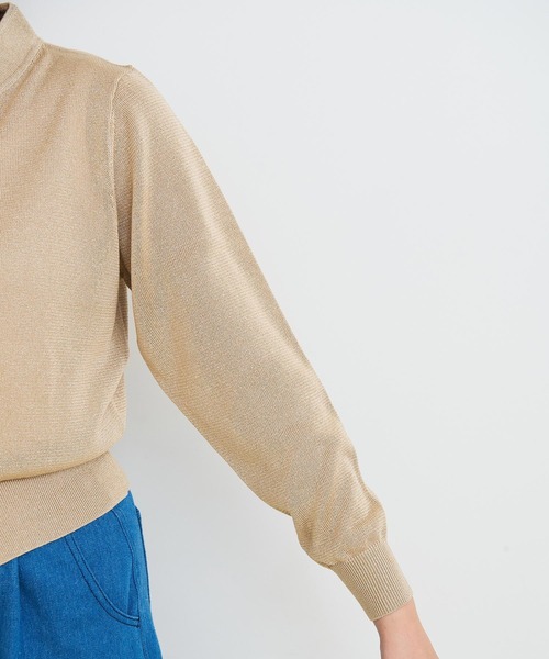 カーディガン llic yarn 華釦カーディガン レディース I am in fact カーディガン Metallic yarn 華釦カーディガン