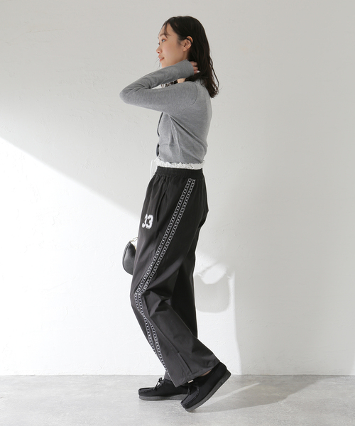 SETUPEXE（セットアップイーエックスイー）の「SETUP-EXE/セットアップエグゼ 33 STAR LINE PANTS（その他パンツ・レディース・ブラック/アイボリー・FREE）」の7枚目の写真