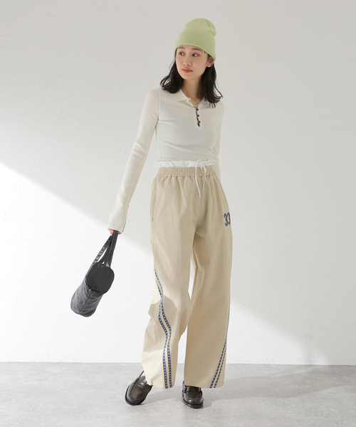 SETUPEXE（セットアップイーエックスイー）の「SETUP-EXE/セットアップエグゼ 33 STAR LINE PANTS（その他パンツ・レディース・ブラック/アイボリー・FREE）」の15枚目の写真