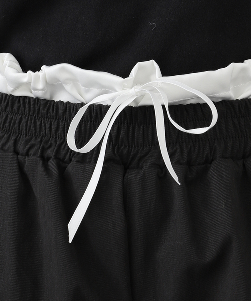 SETUPEXE（セットアップイーエックスイー）の「SETUP-EXE/セットアップエグゼ 33 STAR LINE PANTS（その他パンツ・レディース・ブラック/アイボリー・FREE）」の4枚目の写真