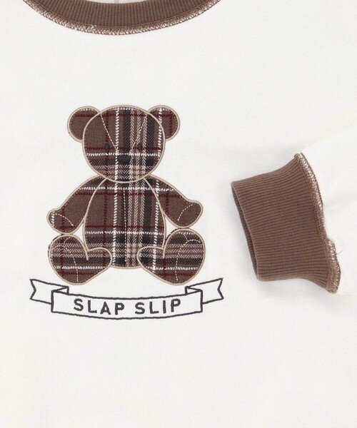 SLAP SLIP(スラップスリップ)の「【お揃い】アニマルクマさんクマ耳総柄ボアリバーシブルトレーナー(80~120cm)(スウェット・キッズ・ベージュ/オフホワイト・120cm/80cm/110cm/100cm/90cm)」の22枚目の写真