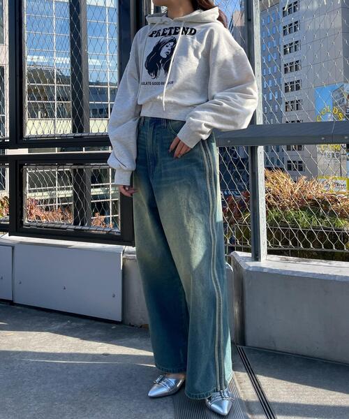 WEGO（ウィゴー）の「WEGO/ガールプリントプルパーカー（パーカー・レディース・杢グレー/ダークグレー・FREE）」の21枚目の写真