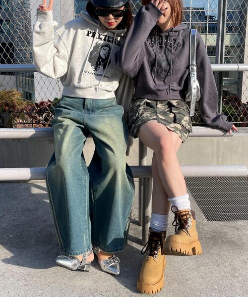 WEGO（ウィゴー）の「WEGO/ガールプリントプルパーカー（パーカー・レディース・杢グレー/ダークグレー・FREE）」の19枚目の写真