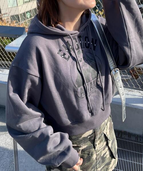 WEGO（ウィゴー）の「WEGO/ガールプリントプルパーカー（パーカー・レディース・杢グレー/ダークグレー・FREE）」の22枚目の写真