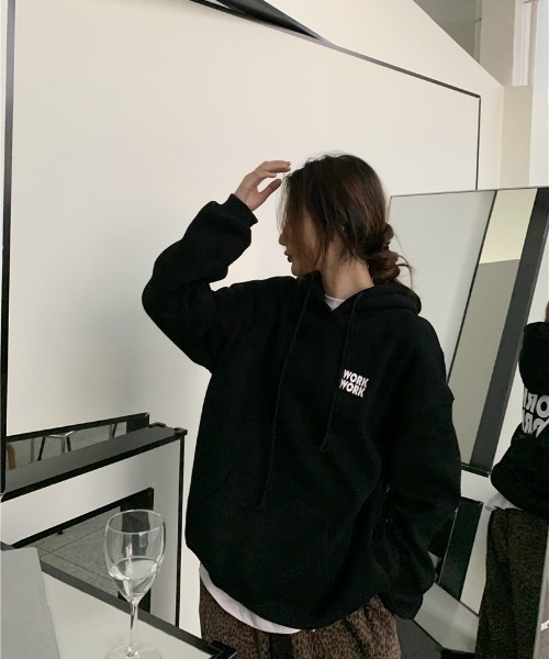 ciite'（シーテ）の「【select brand：yuue'】ビッグシルエット オーバーサイズ パーカー（パーカー・レディース・ブラック・M/L）」の16枚目の写真