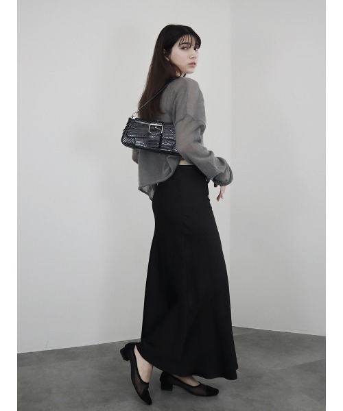 セール】切りっぱなしシアートップス／untrimmed sheer top 長袖