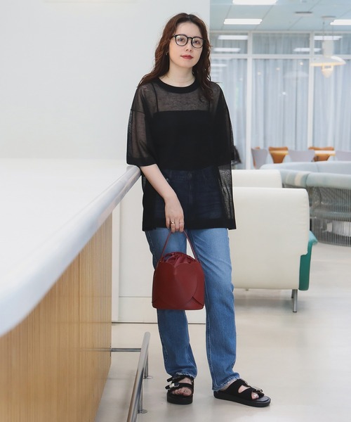 BEAMS HEART(ビームスハート)の「ハートモチーフ ショルダーバッグ(ショルダーバッグ・レディース・レッド/ブラック・ONE SIZE)」の6枚目の写真