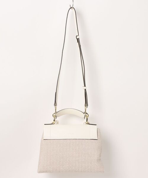 LORISTELLA（ロリステッラ）の「【LORISTELLA】アクリルチェーン異素材コンビバッグ(Q56413)（ハンドバッグ・レディース・ホワイト系その他・ALL）」の2枚目の写真