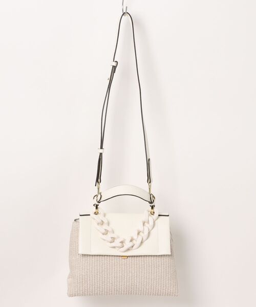 LORISTELLA（ロリステッラ）の「【LORISTELLA】アクリルチェーン異素材コンビバッグ(Q56413)（ハンドバッグ・レディース・ホワイト系その他・ALL）」の9枚目の写真
