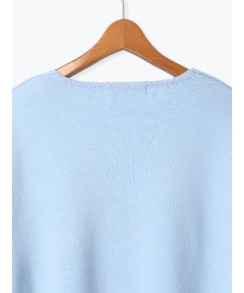 Lugnoncure（ルノンキュール）の「コットンタッチVネックニット（ニット/セーター・レディース・ミント/ブラック/ピンク/サックスブルー/オフホワイト・F）」の14枚目の写真