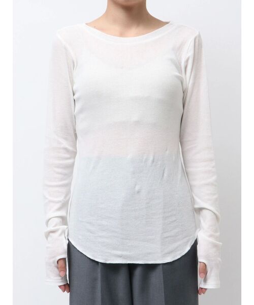シロ⭐︎Ungrid シアーフィットロングスリーブTee セール】シアーフィットロングスリーブTee(Tシャツ/カットソー