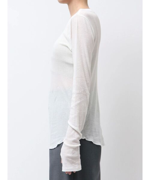 Ungrid（アングリッド）の「シアーフィットロングスリーブTee（Tシャツ/カットソー・レディース・オレンジ/ブラック/レッド/オフホワイト/ブルー・FREE）」の20枚目の写真