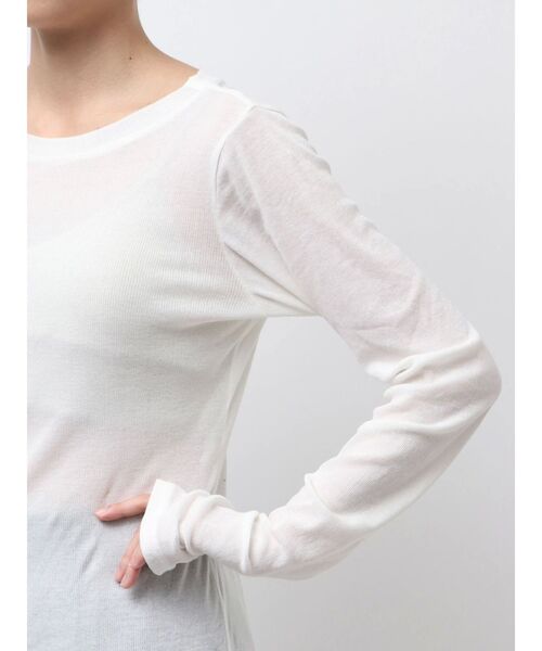 Ungrid（アングリッド）の「シアーフィットロングスリーブTee（Tシャツ/カットソー・レディース・オレンジ/ブラック/レッド/オフホワイト/ブルー・FREE）」の17枚目の写真