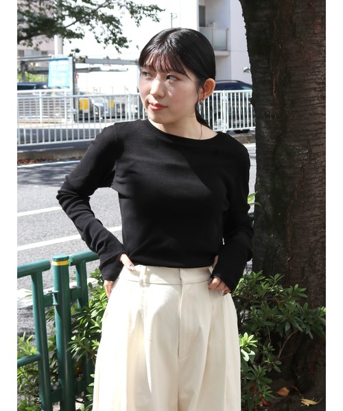 セール】サイドオープンロングスリーブTee（Tシャツ/カットソー