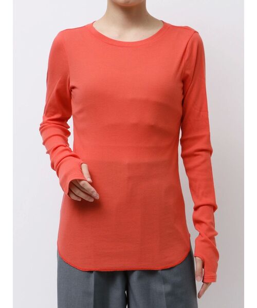 Ungrid（アングリッド）の「シアーフィットロングスリーブTee（Tシャツ/カットソー・レディース・オレンジ/ブラック/レッド/オフホワイト/ブルー・FREE）」の8枚目の写真