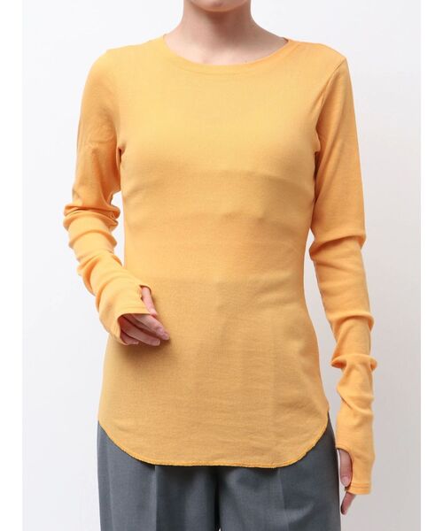 Ungrid（アングリッド）の「シアーフィットロングスリーブTee（Tシャツ/カットソー・レディース・オレンジ/ブラック/レッド/オフホワイト/ブルー・FREE）」の7枚目の写真