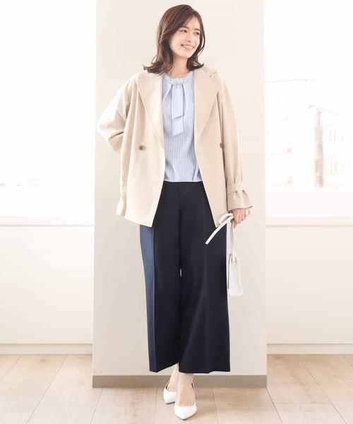 OFUON le MK（オフオンルエムケー）の「[名品シリーズ]ストレッチワイドパンツ/WEB限定サイズあり/洗える（その他パンツ・レディース・アイボリー/ネイビー/モカ・42/40/38/36）」の18枚目の写真
