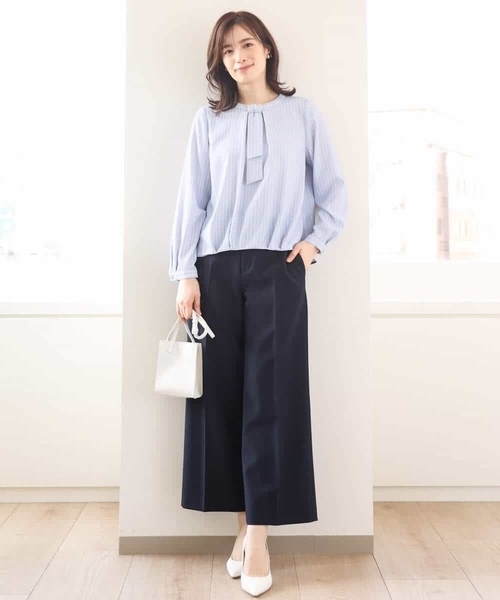 セール】[名品シリーズ]ストレッチワイドパンツ/WEB限定サイズあり