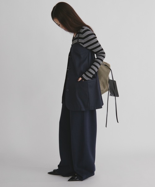 duei（デュイ）の「2WAYテーラードツイルビスチェ（チューブトップ・レディース・ネイビー/グレー・FREE）」の17枚目の写真