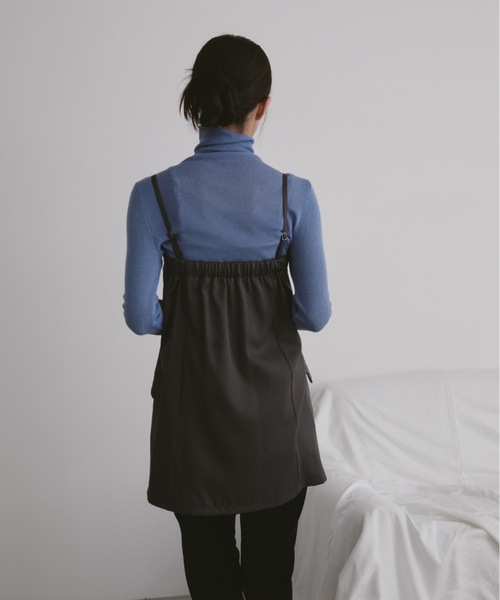 duei（デュイ）の「2WAYテーラードツイルビスチェ（チューブトップ・レディース・ネイビー/グレー・FREE）」の4枚目の写真