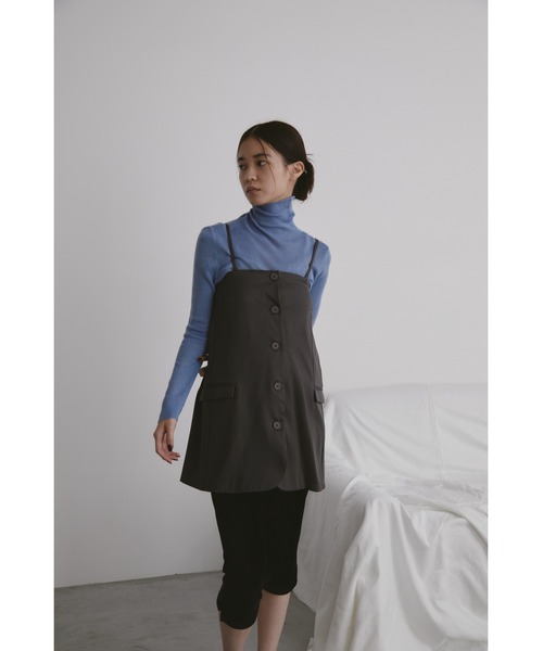 duei（デュイ）の「2WAYテーラードツイルビスチェ（チューブトップ・レディース・ネイビー/グレー・FREE）」の9枚目の写真