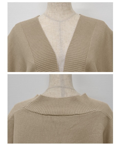 aquagarage（アクアガレージ）の「ニットベストカーディガン（ニット/セーター・レディース・サンドベージュ/チャコール・ONESIZE）」の17枚目の写真