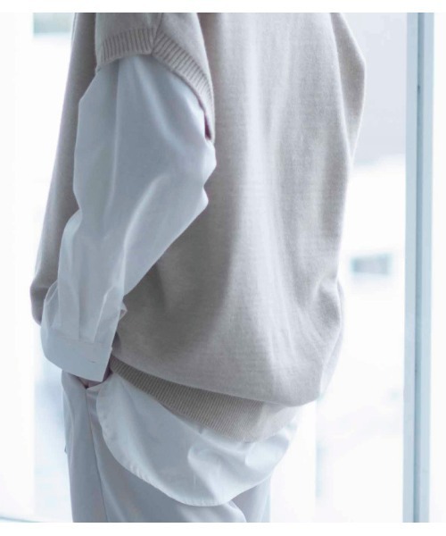 aquagarage（アクアガレージ）の「ニットベストカーディガン（ニット/セーター・レディース・サンドベージュ/チャコール・ONESIZE）」の12枚目の写真