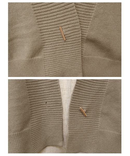 aquagarage（アクアガレージ）の「ニットベストカーディガン（ニット/セーター・レディース・サンドベージュ/チャコール・ONESIZE）」の16枚目の写真