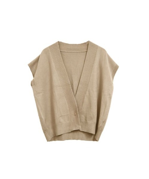 aquagarage（アクアガレージ）の「ニットベストカーディガン（ニット/セーター・レディース・サンドベージュ/チャコール・ONESIZE）」の19枚目の写真