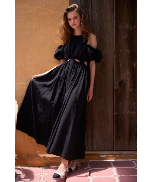Olivier Shirt Dress カラーリングカットアウトシャツドレス