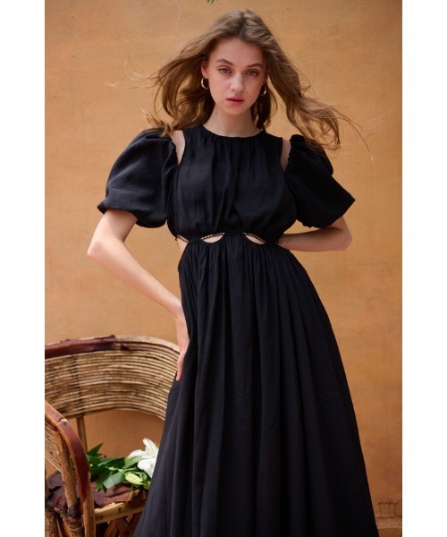 セール】Rosie Cutout Long Dress カットアウトソフトドレス