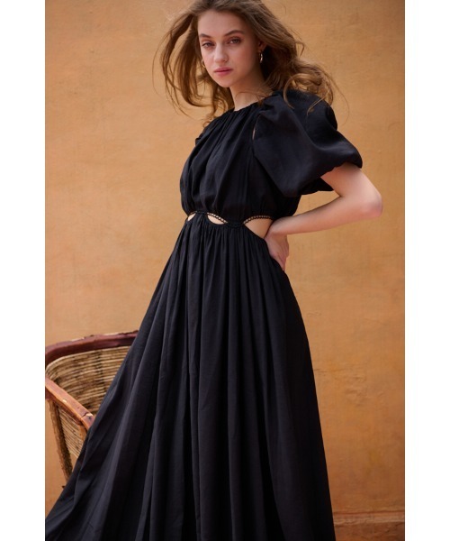Estella.K(エステラケー)の「Rosie Cutout Long Dress カットアウトソフトドレス(ワンピース・レディース・アイボリー/サックスブルー/ブラック・FREE)」の22枚目の写真