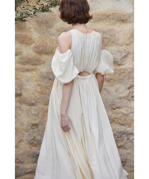 Estella.K エステラケー ワンピース ドレス Alicia Long Dress シャーリングカットアウトドレス（ワンピース
