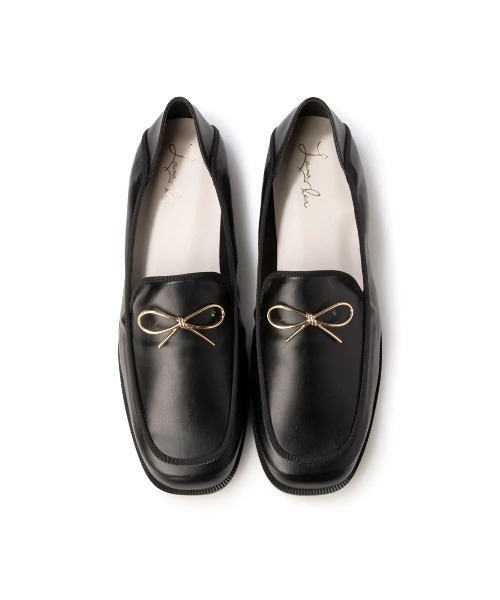 Launa lea（ラウナレア）の「リボンモチーフローファー(0592)（ローファー・レディース・ブラック/ベージュ/ライトブルー・22.5cm/23.5cm/23.0cm/24.5cm/24.0cm/22.0cm/25.0cm）」の2枚目の写真