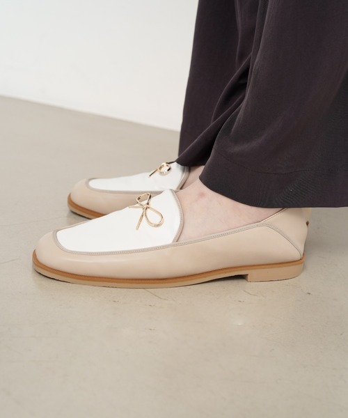 Launa lea（ラウナレア）の「リボンモチーフローファー(0592)（ローファー・レディース・ブラック/ベージュ/ライトブルー・22.5cm/23.5cm/23.0cm/24.5cm/24.0cm/22.0cm/25.0cm）」の12枚目の写真