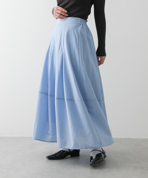 SENSE OF PLACE by URBAN RESEARCH（センスオブプレイスバイアーバンリサーチ）の「タックボリュームコクーンスカート（スカート・レディース・オフホワイト/ブラック/ライトブルー・SMALL/MEDIUM）」の8枚目の写真