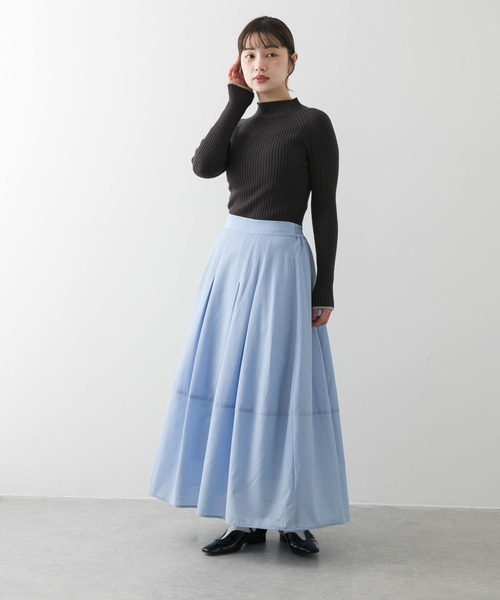 SENSE OF PLACE by URBAN RESEARCH（センスオブプレイスバイアーバンリサーチ）の「タックボリュームコクーンスカート（スカート・レディース・オフホワイト/ブラック/ライトブルー・SMALL/MEDIUM）」の12枚目の写真