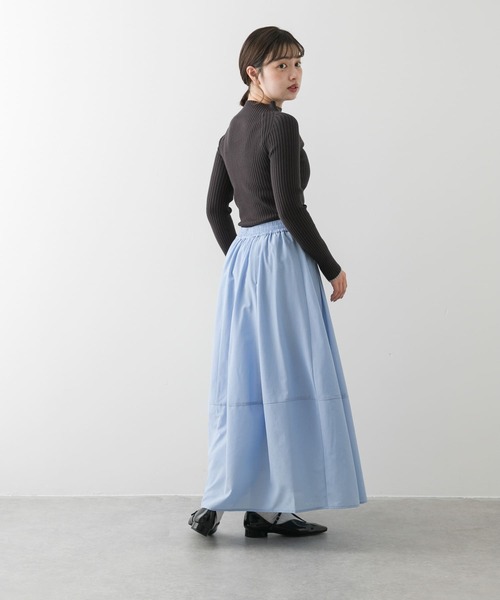 SENSE OF PLACE by URBAN RESEARCH（センスオブプレイスバイアーバンリサーチ）の「タックボリュームコクーンスカート（スカート・レディース・オフホワイト/ブラック/ライトブルー・SMALL/MEDIUM）」の14枚目の写真