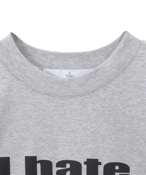 Tiara（ティアラ）の「プリントTシャツ（Tシャツ/カットソー・レディース・杢グレー/ホワイト/チャコールグレー・FREE）」の18枚目の写真